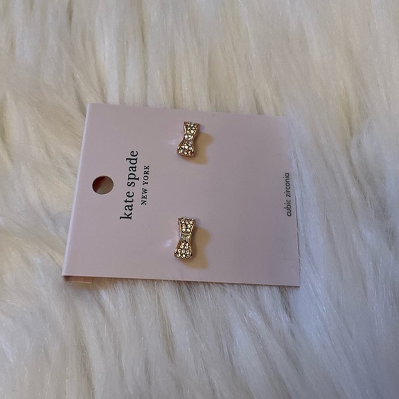 Kate Spade Bright Ideas Cubic Zirconia Bow Earrings - New on Card. / NWT - Picture 4 of 6